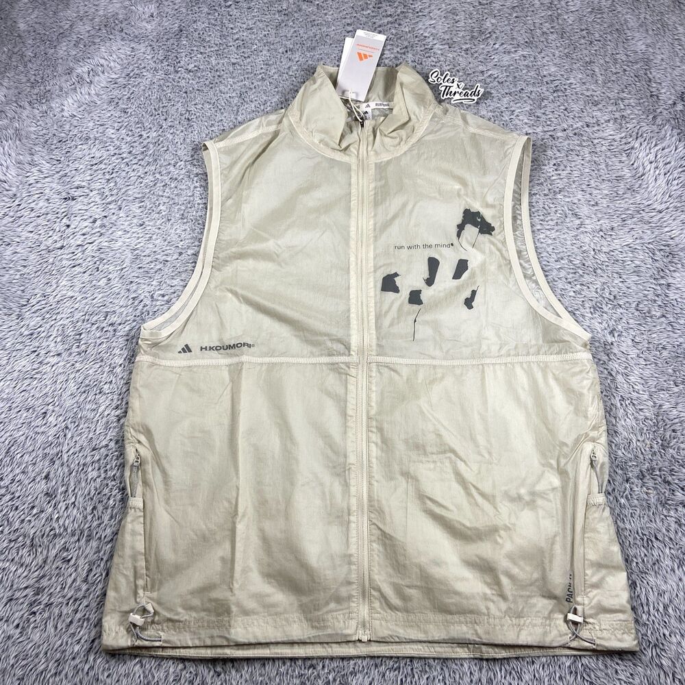 Adidas adi365 HK Running Vest Size Medium Men Beige JZ7759